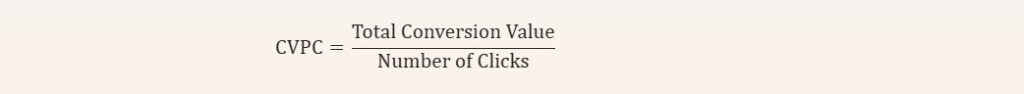 Conversion Value Per Click (CVPC)